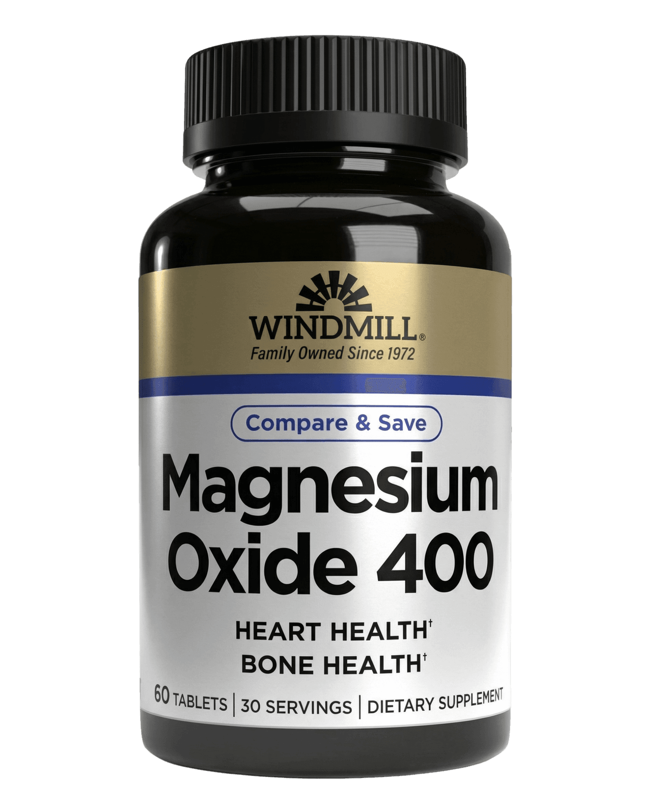 Magnesium Oxide 400mg Bone & Muscle Support Tablets 60ct