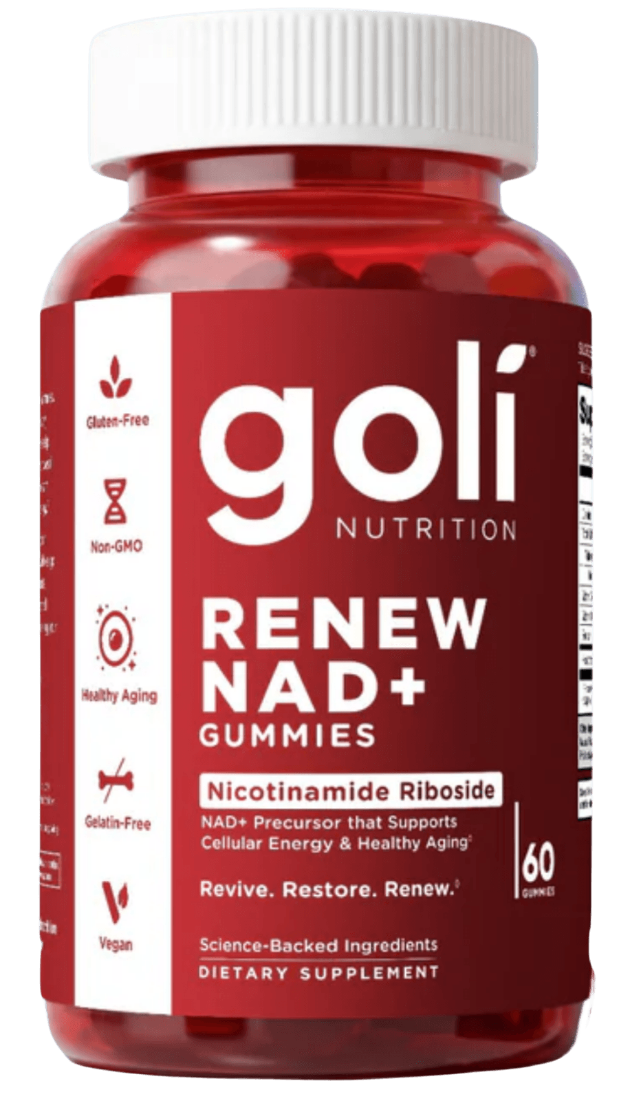 Goli Renew NAD+ Gummies 60ct - Image 1 of 7