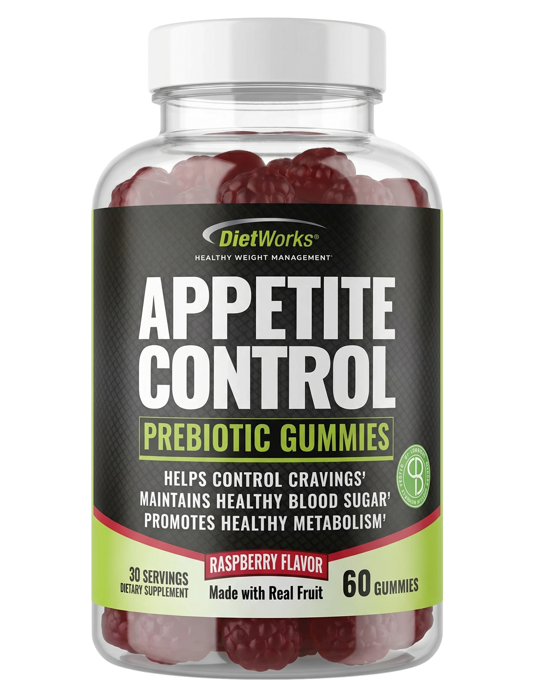 DietWorks Appetite Control Prebiotic Gummies 60ct