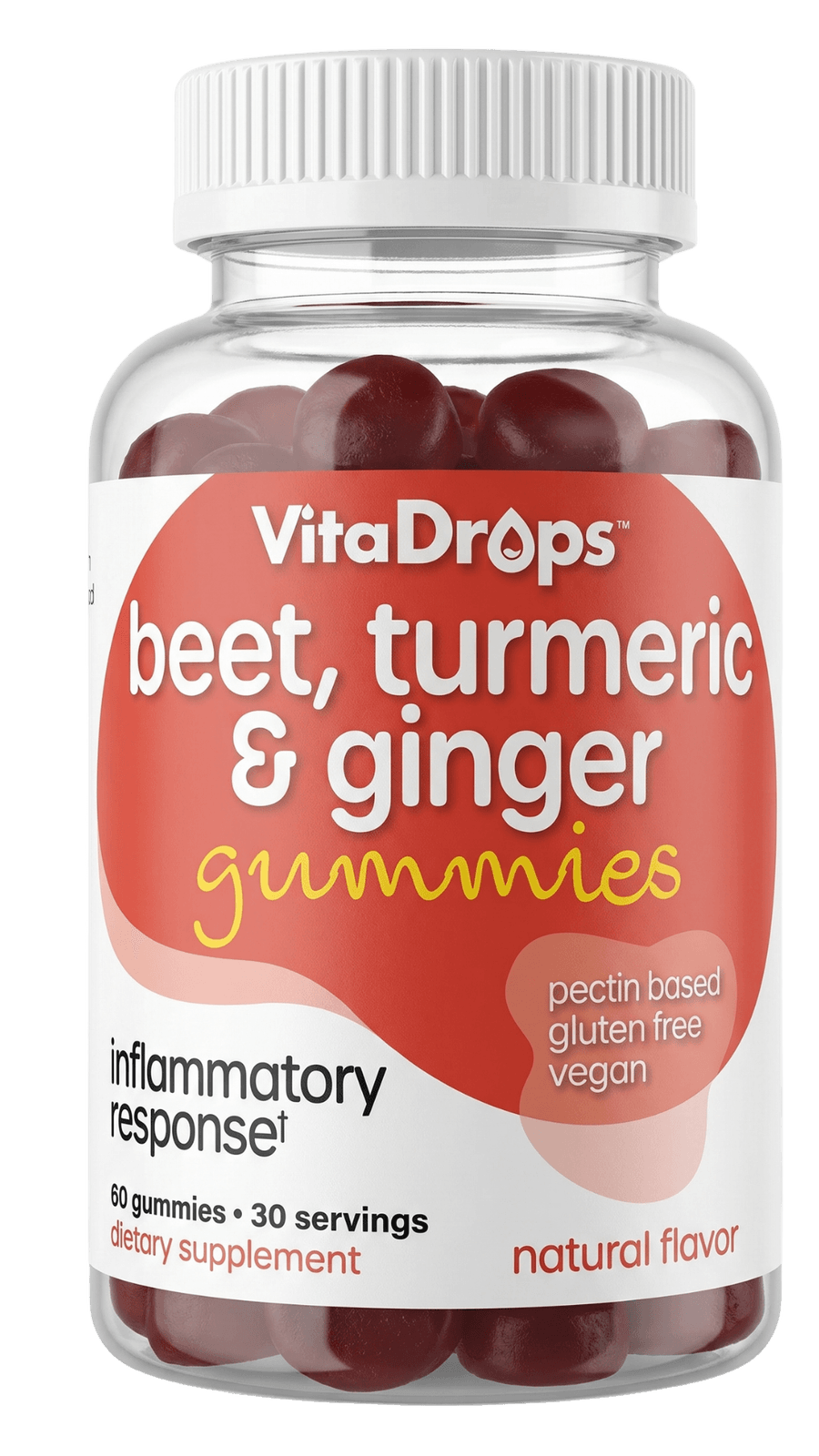 VitaDrops Beet, Turmeric & Ginger Gummies 60ct