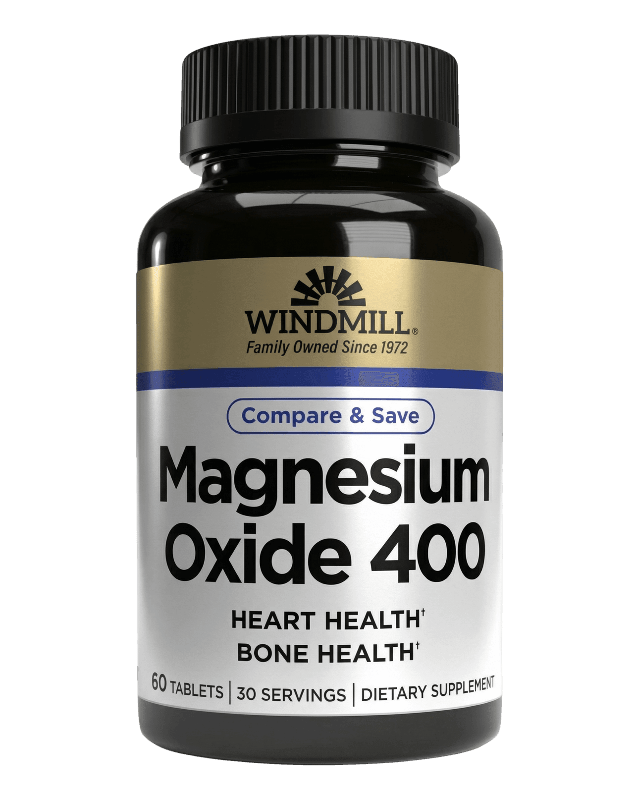 Magnesium Oxide 400mg Bone & Muscle Support Tablets 60ct
