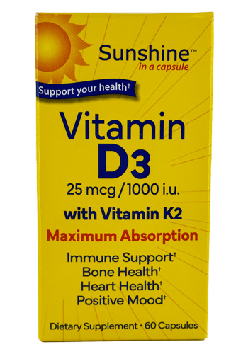 Vitamin D3 1000 IU with Vitamin K2 Bone Health - Image 1 of 1